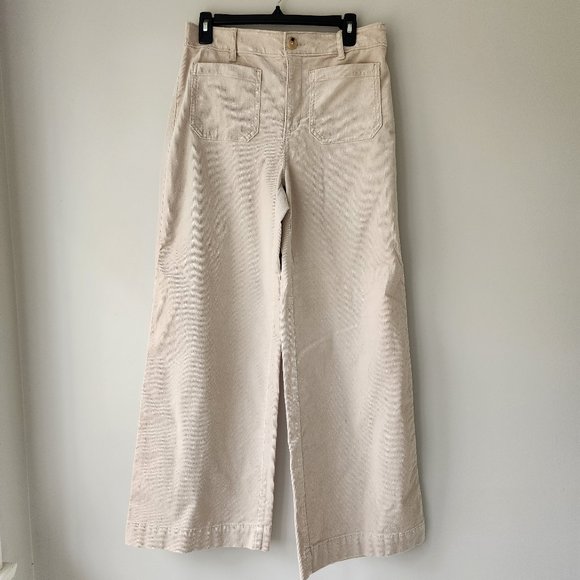 LOFT Pants - LOFT Palmer Wide Leg Pants in Corduroy (4) Pearl